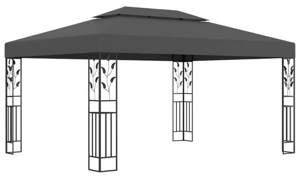 Antracitszürke dupla tetős pavilon 3 x 4 m