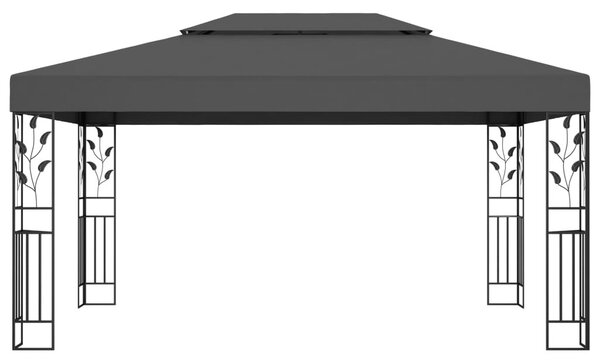 Antracitszürke dupla tetős pavilon 3 x 4 m
