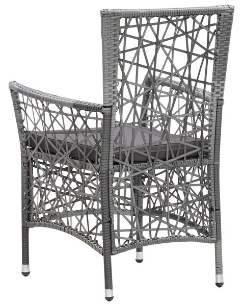7 részes szürke kültéri polyrattan étkezőgarnitúra