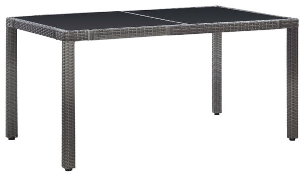 7 részes szürke kültéri polyrattan étkezőgarnitúra
