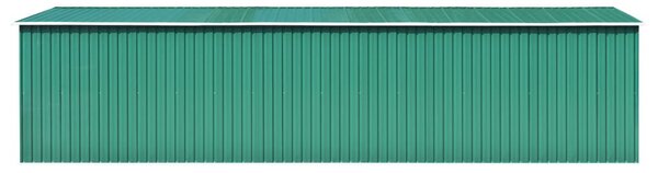 Zöld horganyzott acél kerti fészer 257 x 779 x 181 cm