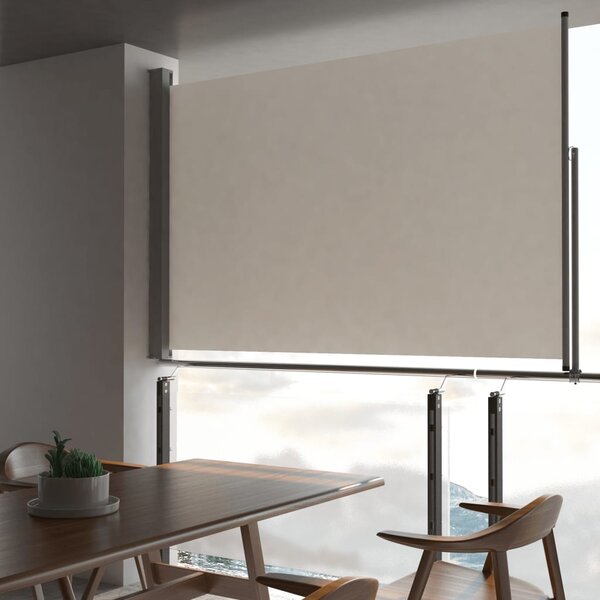 VidaXL krémszínű behúzható oldalsó terasz napellenző 160 x 300 cm