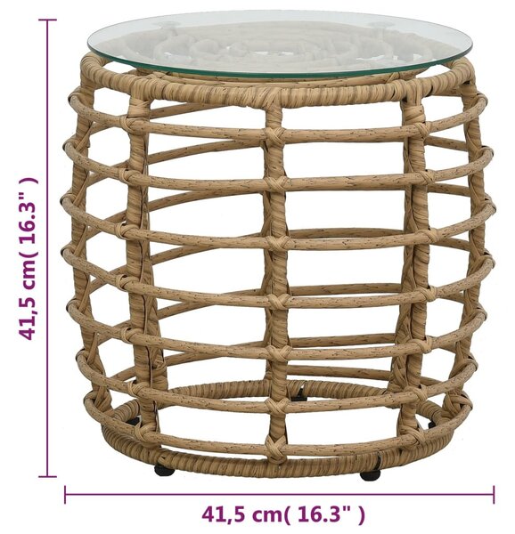 VidaXL 3-darabos tölgyszínű polyrattan bisztrószett