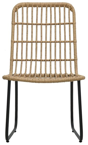 VidaXL 3-darabos tölgyszínű polyrattan bisztrószett