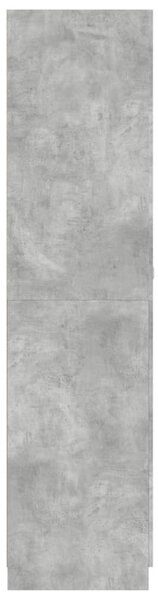 Betonszürke szerelt fa ruhásszekrény 90 x 52 x 200 cm