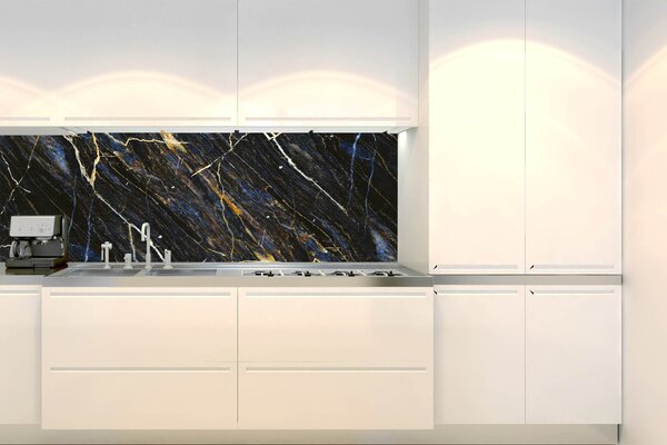 Konyhai fotótapéta - sötét márvány textúra 180 x 60 cm