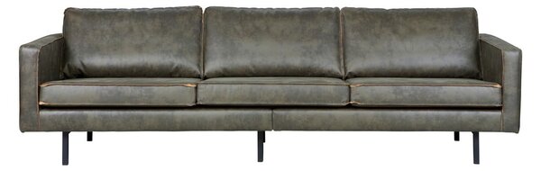 Rodeo szürke kanapé, újrahasznosított bőrhuzattal, 277 cm - BePureHome