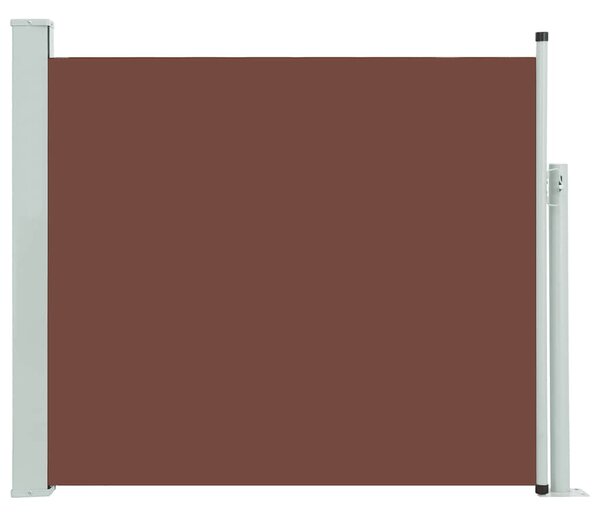 Barna behúzható oldalsó teraszi napellenző 100 x 300 cm