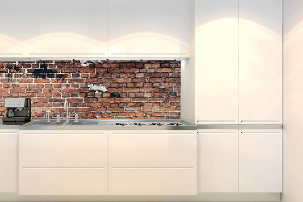 Konyhai fotótapéta - repedt téglafal 180 x 60 cm
