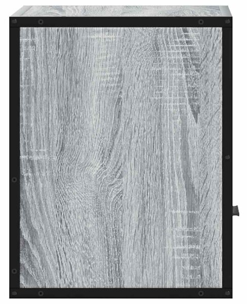 Szürke sonoma falra szerelhető éjjeliszekrény 40x31x39,5cm