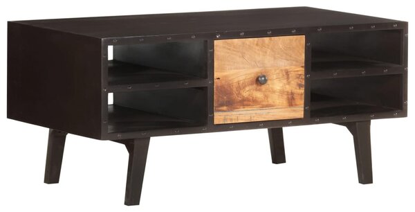 Tömör újrahasznosított fa dohányzóasztal 100 x 50 x 45 cm
