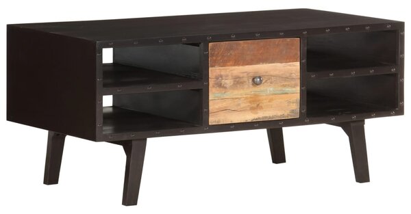 Tömör újrahasznosított fa dohányzóasztal 100 x 50 x 45 cm
