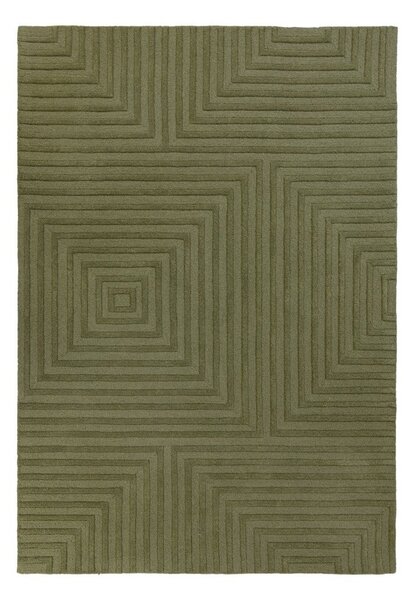 Estela zöld gyapjú szőnyeg, 160 x 230 cm - Flair Rugs