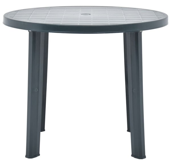 Zöld műanyag kerti asztal 89 cm