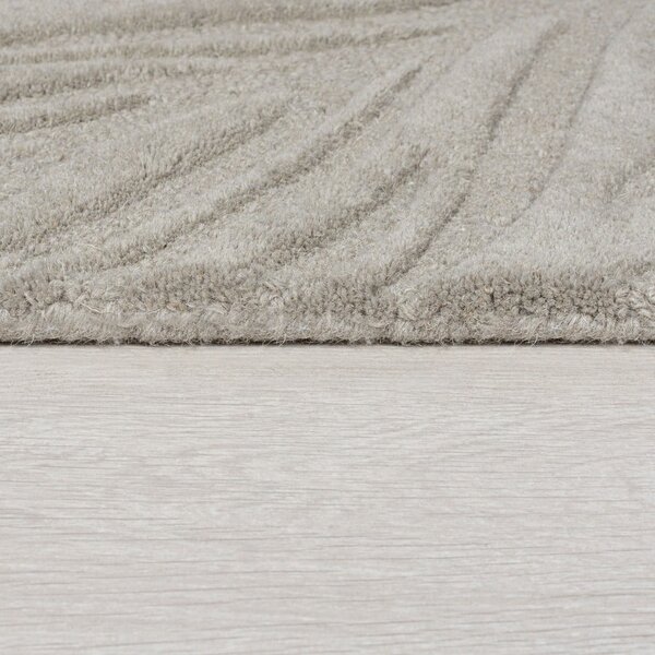 Lino Leaf szürke gyapjú szőnyeg, 120 x 170 cm - Flair Rugs
