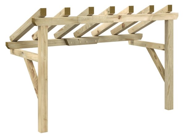 VidaXL tömör fenyőfa ajtó előtető 200 x 100 x 100 cm