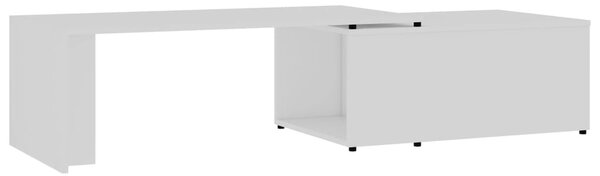 Fehér szerelt fa dohányzóasztal 150 x 50 x 35 cm