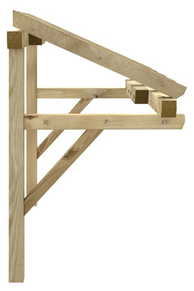 VidaXL tömör fenyőfa ajtó előtető 200 x 100 x 100 cm