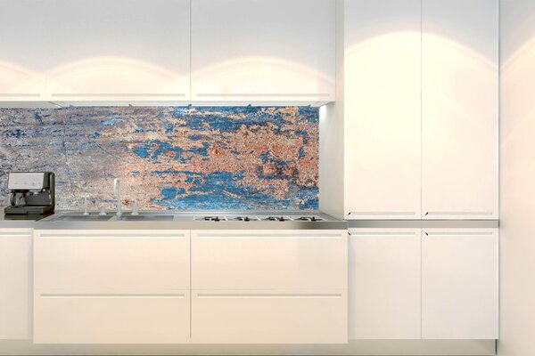 Konyhai fotótapéta - régi festett fémlemez 180 x 60 cm