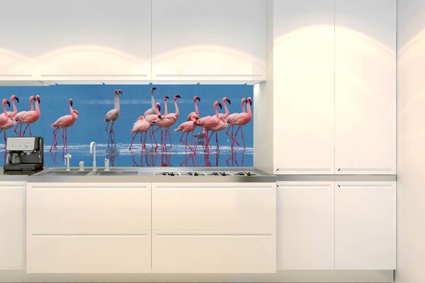 Konyhai fotótapéta - flamingók 180 x 60 cm
