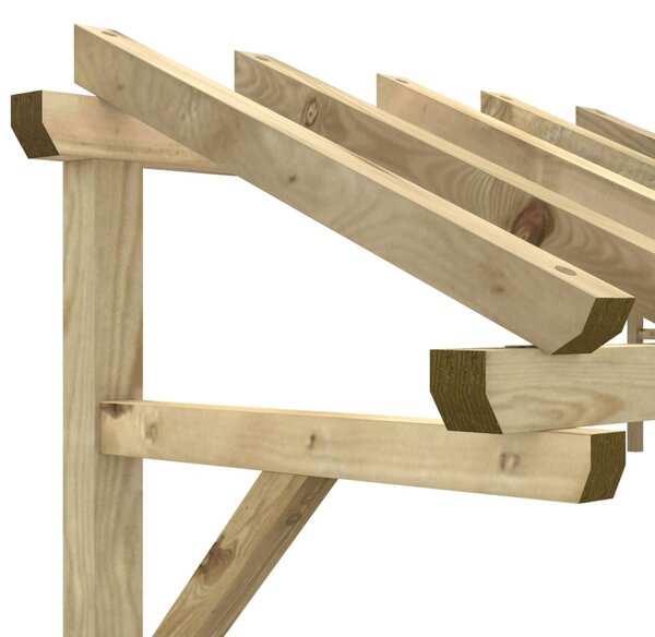VidaXL tömör fenyőfa ajtó előtető 200 x 100 x 100 cm