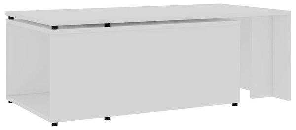 Fehér szerelt fa dohányzóasztal 150 x 50 x 35 cm