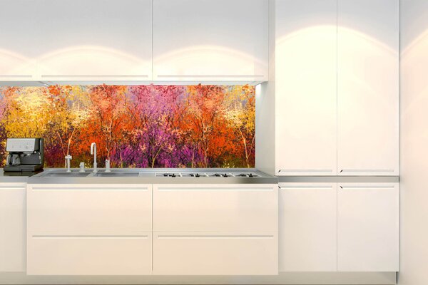 Konyhai fotótapéta - színes virágos háttér 180 x 60 cm