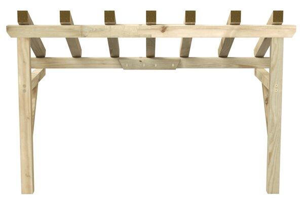 VidaXL tömör fenyőfa ajtó előtető 200 x 100 x 100 cm