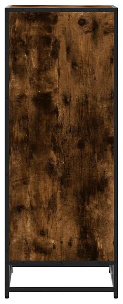 Füstös tölgy színű szerelt fa cipőtartó 48x38x97,5 cm