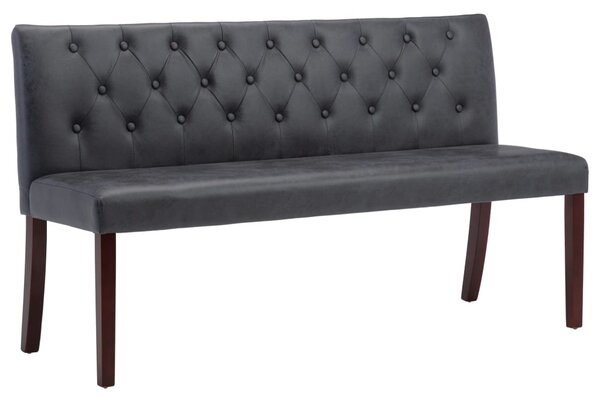 Szürke művelúr pad 148,5 cm