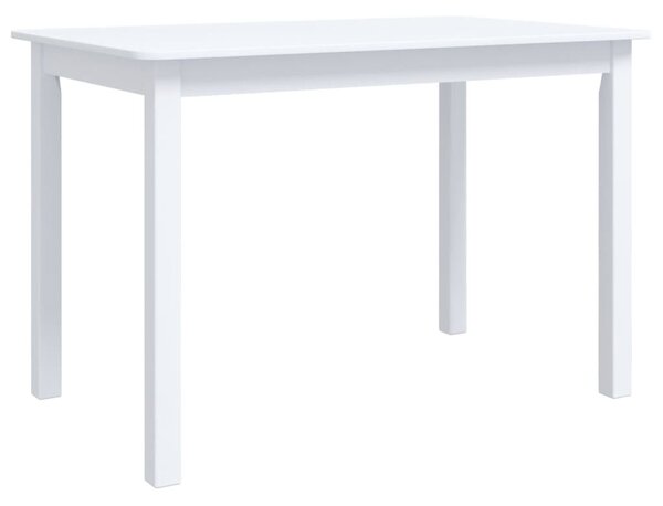 Fehér tömör gumifa étkezőasztal 114 x 71 x 75 cm