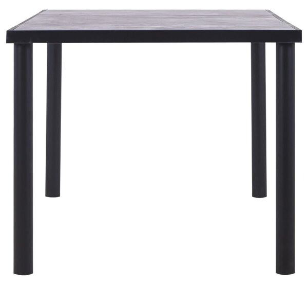 Fekete és betonszürke MDF étkezőasztal 180 x 90 x 75 cm