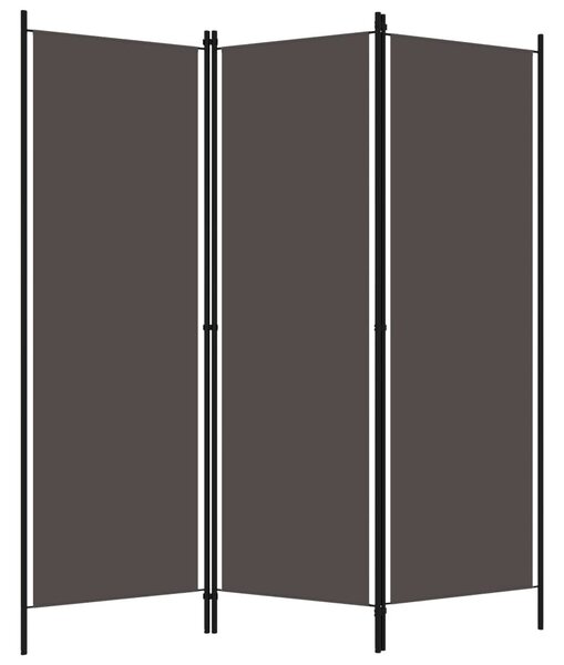 Antracitszürke 3 paneles paraván 150 x 180 cm
