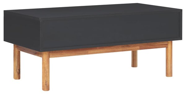 Tömör akácfa és MDF dohányzóasztal 90 x 50 x 40 cm