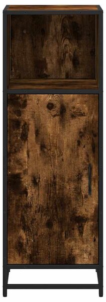 Füstös tölgy színű szerelt fa fürdőszobaszekrény 35x37,5x100 cm
