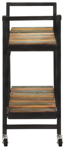 Tömör újrahasznosított fa zsúrkocsi 87 x 36 x 81 cm
