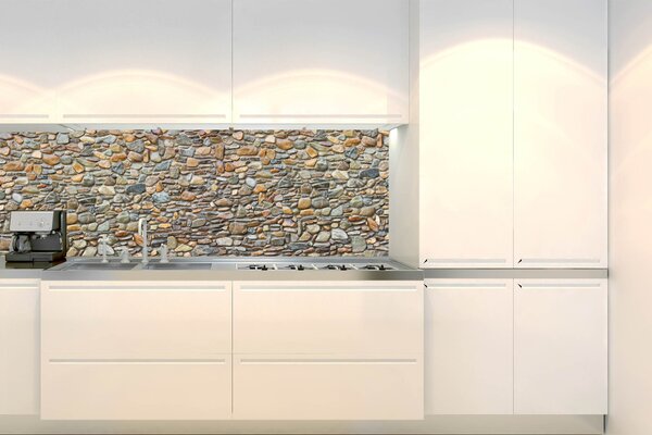 Konyhai fotótapéta - kavicsos fal 180 x 60 cm