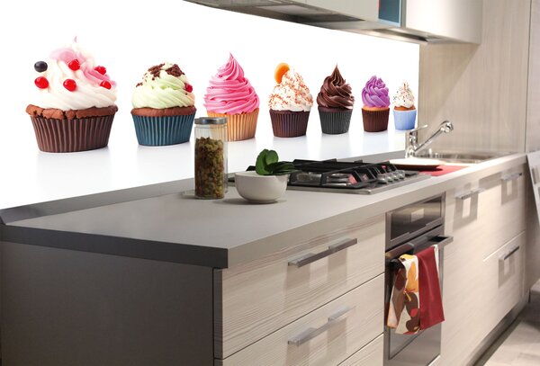 Konyhai fotótapéta - cupcakes 180 x 60 cm