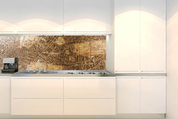 Konyhai fotótapéta - régi szüreti térkép ii. 180 x 60 cm