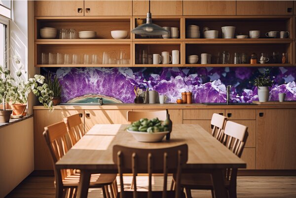 Konyhai fotótapéta - ametiszt 420 x 60 cm
