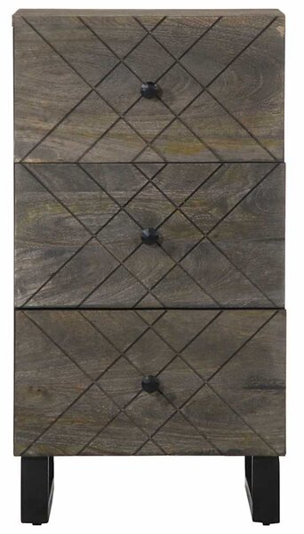 Komód fekete 40x33x75 cm tömörfa mangó