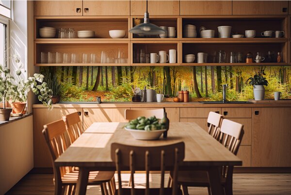 Konyhai fotótapéta - őszi erdő 420 x 60 cm