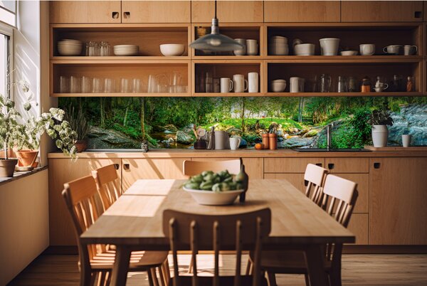 Konyhai fotótapéta - botanikus kert 420 x 60 cm