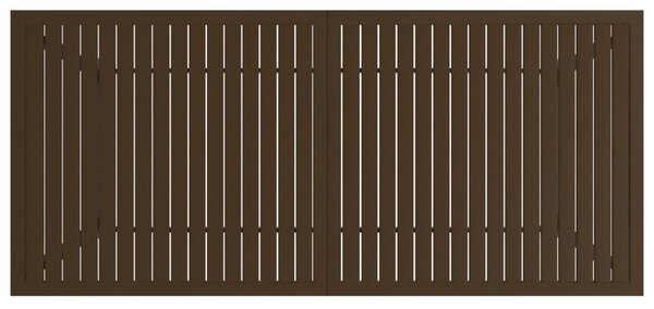 Barna acél kerti asztal 190 x 80 x 72 cm