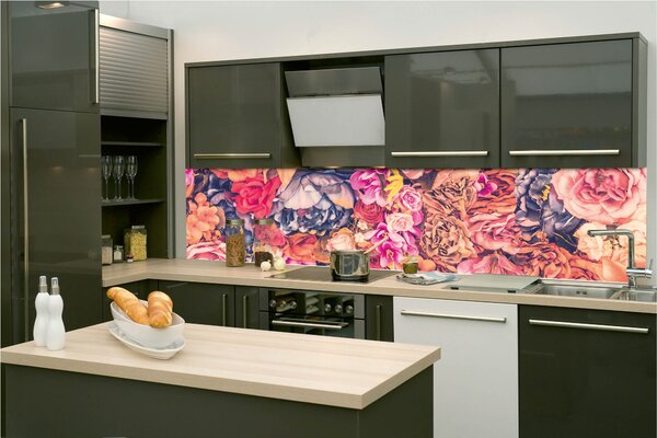 Konyhai fotótapéta - virágcsendélet 260 x 60 cm