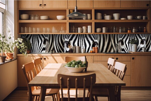 Konyhai fotótapéta - zebra 420 x 60 cm