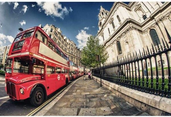Nem szőtt fotótapéta london busz 375 x 250 cm