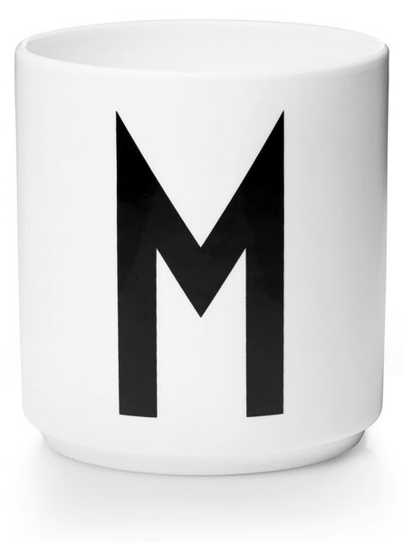 Personal M fehér porcelánbögre - Design Letters