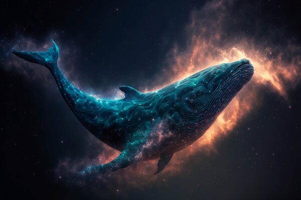 Nem szőtt fotótapéta a kék bálna 375 x 250 cm