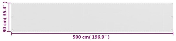 Fehér HDPE erkélytakaró 90 x 500 cm